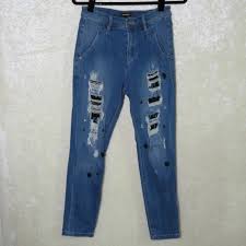 Miss Sixty Rare Jewel Distressed High Waist Jeans