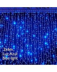 Led Curtain Lights 2x6m Blue Leds
