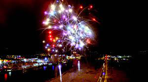 drone video of fireworks in laughlin