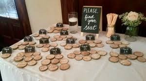 Rustic Seating Chart Idea With Wood Slices In 2019 Seating