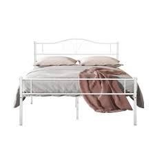 Full Size Double White Metal Bed Frame