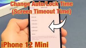 iphone 12 mini how to change auto lock