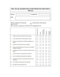 Sample Questionnaire Template Microsoft Word Microsoft Survey