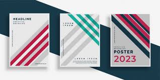 Abstract Stripes Cover Page Design Set Vector Free Download