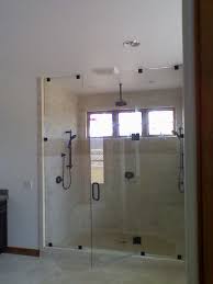 custom frameless shower door with floor