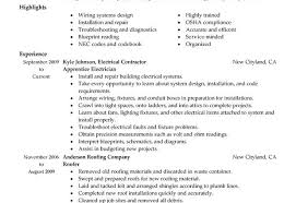 Apprentice Electrician Construction Journeyman Electrician Resume
