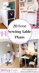 20 free diy sewing table plans with