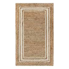 ivory jute accent rug 27x45