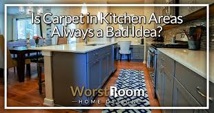 is carpet in kitchen areas always a bad