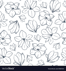 Spring Seamless Pattern With Magnolia