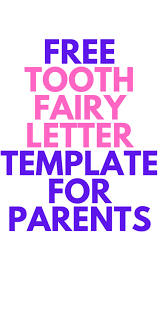 tooth fairy letter template stylish