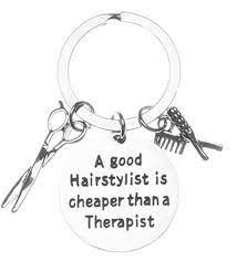 hairdresser keychain hair stylist gift