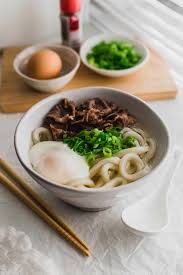 beef udon with egg niku tama udon