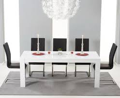 Brown dark hazelnut wood dining set. Large White Gloss Extending Table 3 M 12 Seater