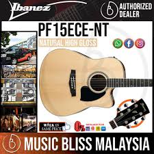 Find here online price details of companies selling acoustic guitar. Ibanez Pf15ece Natural High Gloss Pf15ece Nt Music Bliss Malaysia