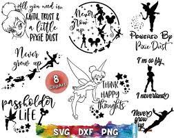 We have a hankering to never grow up after revisiting never land with peter pan, wendy, and tinker bell! Tinkerbell Quotes Svg Tinkerbell Svg By Digitalsvgdream On Zibbet