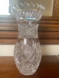 Vintage Deep Cut Crystal Vase Vintage