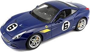 Ferrari had five models in production at that time: Amazon Com Bburago Ferrari California T Blue Sunoco 6 70th Anniversary 1 18 Diecast Model Car By 76104 Multi B18 76104 Toys Games