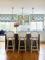 Natural wicker & rattan chair. Blue And White Kitchen Before And After Farmhouse Bar Stools Interior Design Kitchen Home Decor Kitchen
