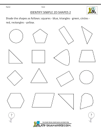 Free Printable Geometry Worksheets Identify Simple 2d Shapes