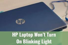 hp laptop won t turn on blinking light