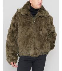 Pieced Rabbit Fur Hooded Er Jacket
