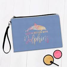 makeup bags dolphin life is better