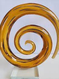 Spiral Art Glass Crystal Base