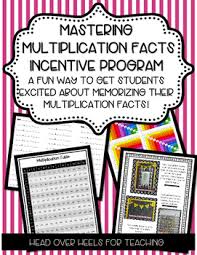 Multiplication Facts Incentive Worksheets Teaching