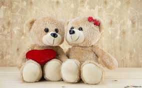 teddy bears cute couple 4k wallpaper