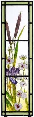 Proantic Stained Glass Reeds And Irises