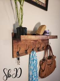 rustic wall mounted coat rack with