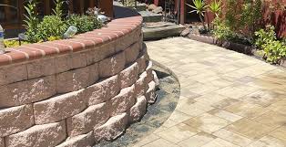 Retaining Wall On A Concrete Base
