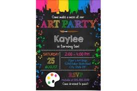 Free Printable Art Party Invitation Template Free