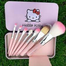 o kitty pink color makeup brush set