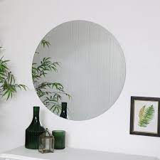 Large Round Frameless Mirror Circle