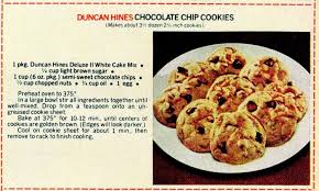 I like to buy mixes just for cookies, and i like to try different recipes on here using them. 6 Dessert Recipes Made With Duncan Hines Cake Mix 1978 Click Americana