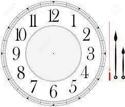Clock Face Template With Hour Minute And Second Hands To Make