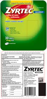 zyrtec package insert prescribing