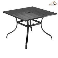 Steel Square Outdoor Patio Dining Table
