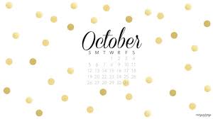 October Calendar desktop wallpaper ...
