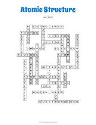 Atomic Structure Crossword Puzzle Crossword Puzzle