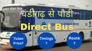chandigarh to pauri direct bus timings