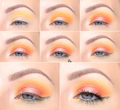 sunset makeup tutorial orange makeup