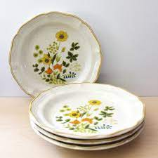 Vintage Mikasa Stoneware Salad Plates