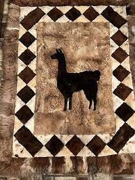 llama alpaca fur wall hanging rug peru