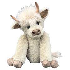 white highland cow plush soft toy 25cm