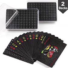 $ 10.99 $ 9.99 add to cart. Lotfancy Waterproof Plastic Playing Cards Black 2 Decks Cool Poker Cards In Plastic Case Bridge Size Standard Index For Magic