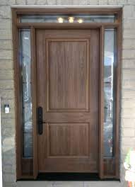 Brown Entry Door With Sidelights And
