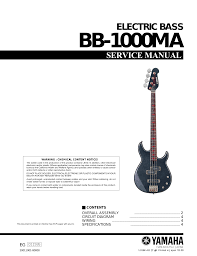Yamaha bbn5a guitar service manual download schematics. Yamaha Scuba Diving Equipment Yamaha Electric Bass Guitar User Manual Manualzz